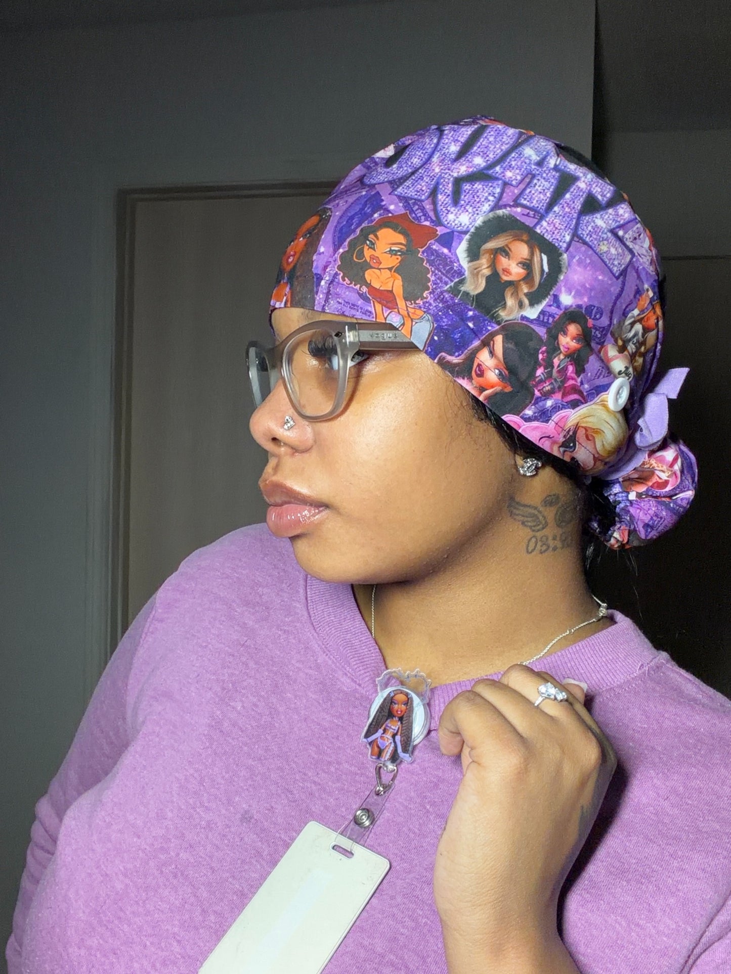 Long Purple “Bratz” Cap&Badge