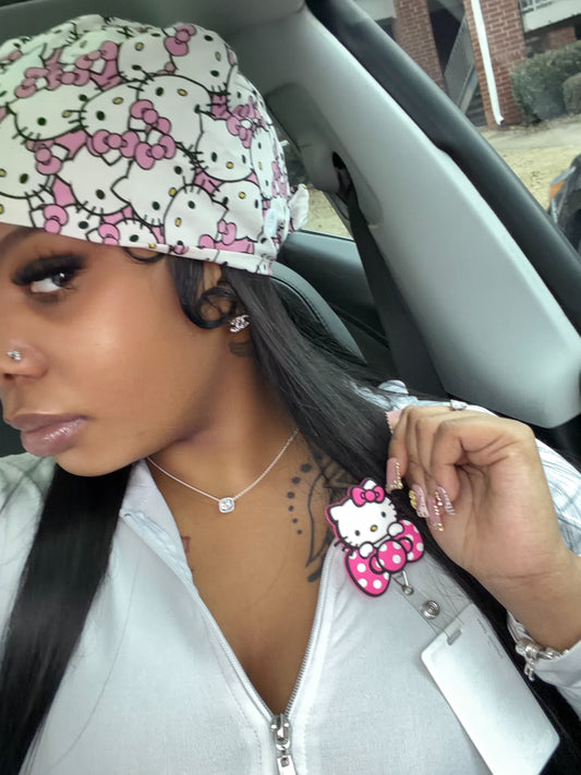 White “Hello Kitty” Cap&Badge