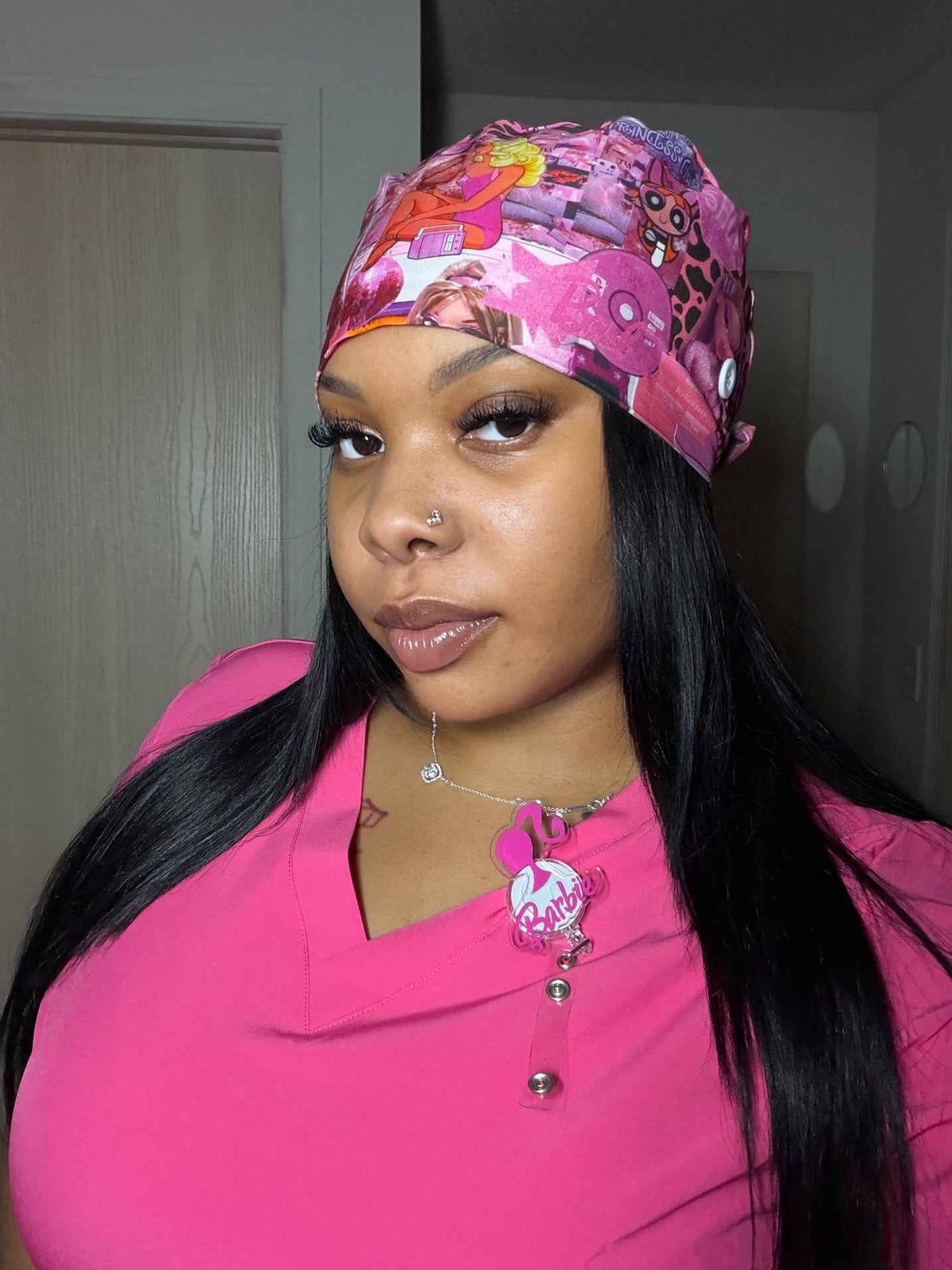 Pink “Cartoon” Cap&badge