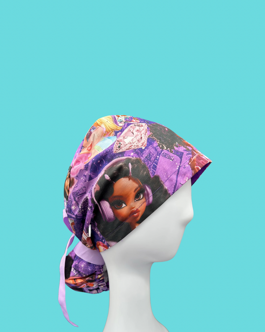 Long Purple “Bratz” Medical Cap