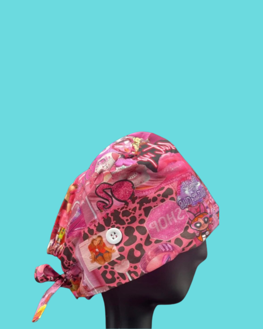 Pink “Cartoon” Medical Cap