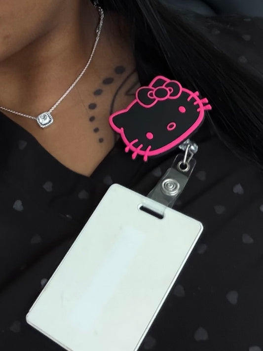 Black “Hello Kitty” Badge reel